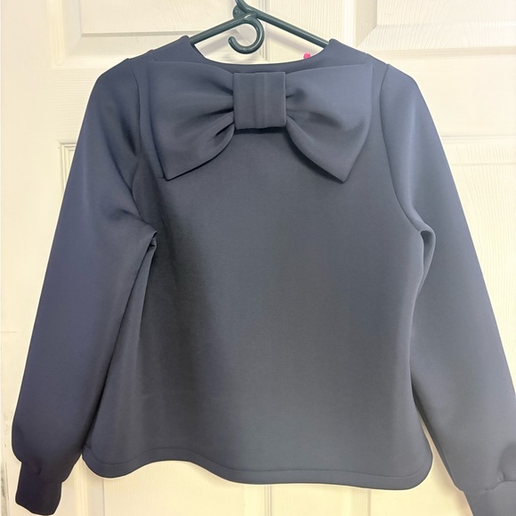 Stella & Dot Navy Round-Neck Blouse - Picture 2 of 4